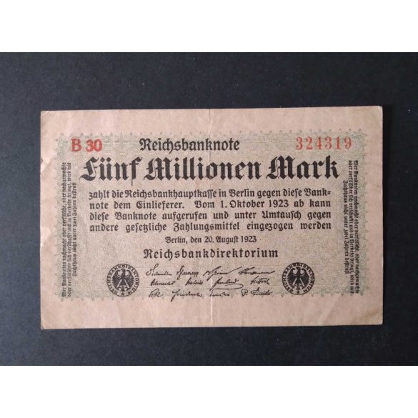 Germany 5 Million Mark 1923 VF