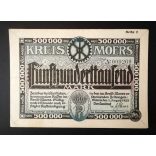 Germany 500000 Mark Moers 1923 VF