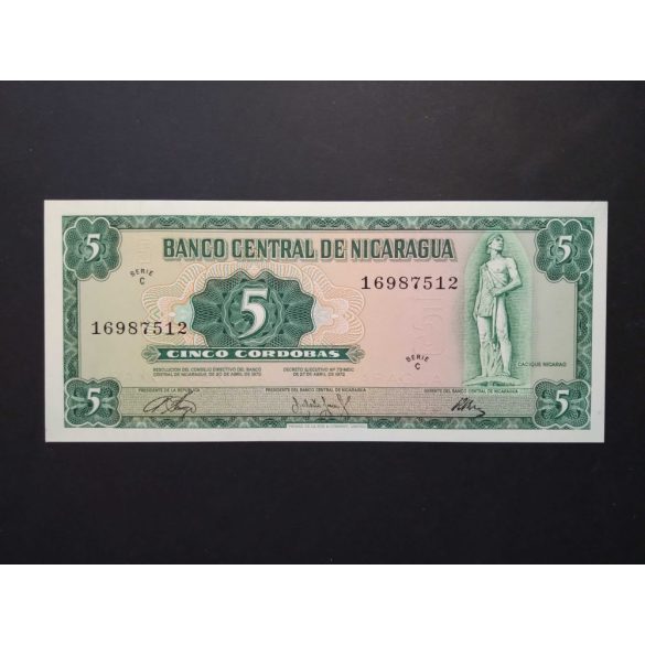 Nicaragua 5 Cordobas 1972 Unc