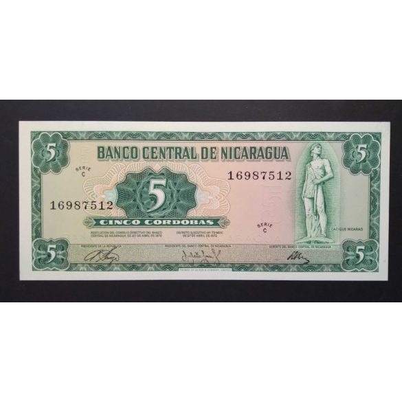 Nicaragua 5 Cordobas 1972 Unc