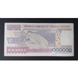 Turkey 1 Million Lira 1999 UNC