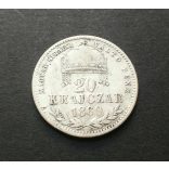 Hungary 20 Krajczár 1869 KB silver 2.6 g