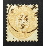 Magyarország 1863/64 Könyvnyomat 15 Kr. PESTH H