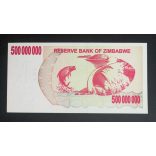 Zimbabwe 500 Million Dollars 2008 UNC