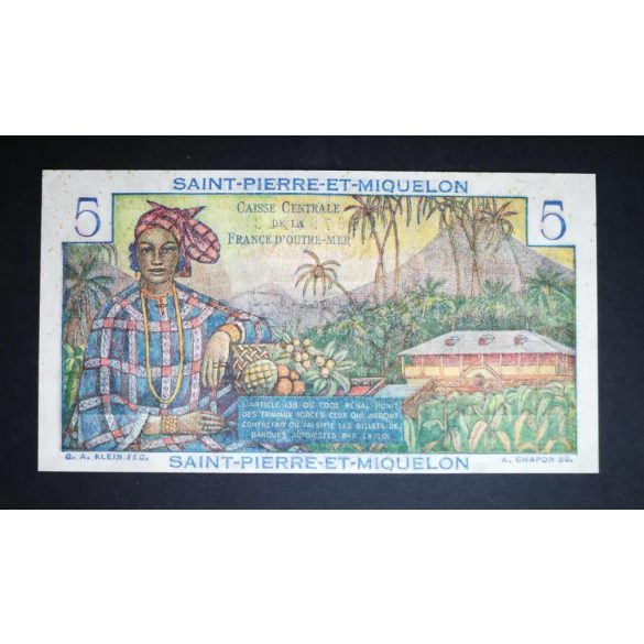 Saint Pierre és Miquelon 5 Francs 1950 UNC