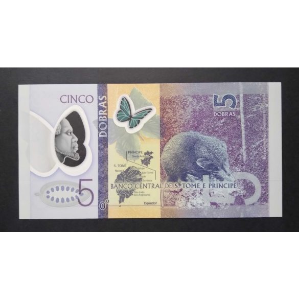 Sao Tome and Principe 5 Dobras 2016 UNC 