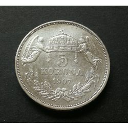 Hungary Ferenc József 5 Kroner KB 1907 24 g silver