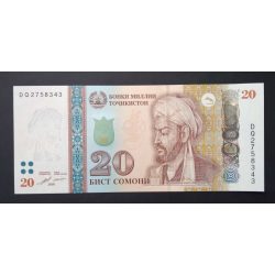 Tajikistan 20 Somoni 2018 Unc