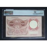 Hollandia 100 Gulden 1953 XF PMG45 minősített bankjegy