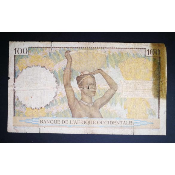 Francia Nyugat-Afrika 100 Francs 1941 VG