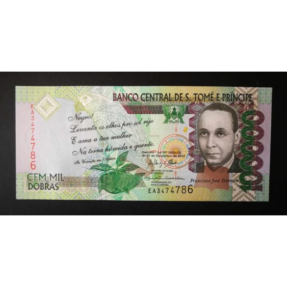 Sao Tome and Principe 100000 Dobras 2013 UNC 