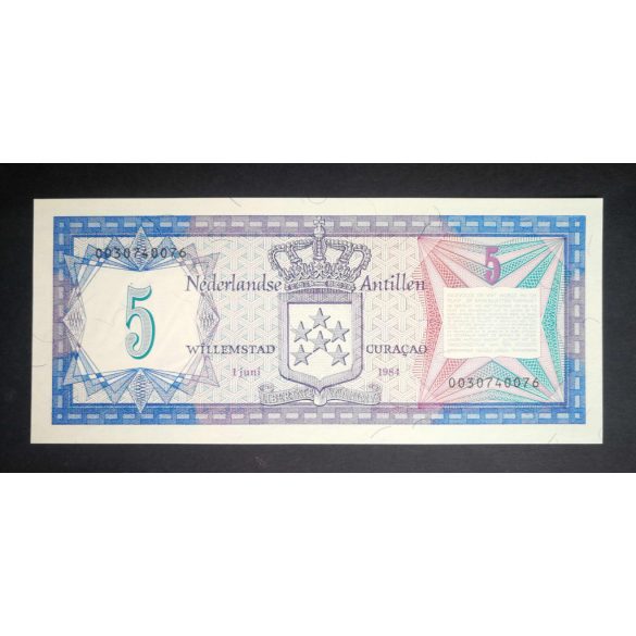 Netherlands Antilles 5 Gulden 1984 UNC