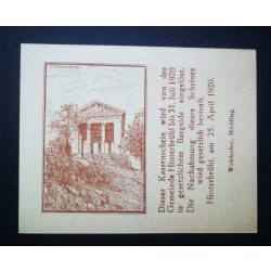 Ausztria 10 Heller 1920 Unc Hinterbrühl Husarentempel