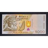 Albania 5000 Leke 2013 Unc-