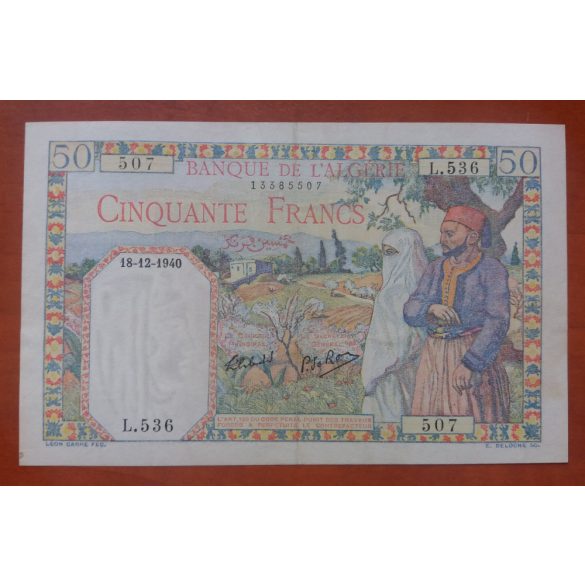 Algéria 50 Francs 1940 XF+