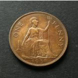 England 1 Penny 1938 9.4 g