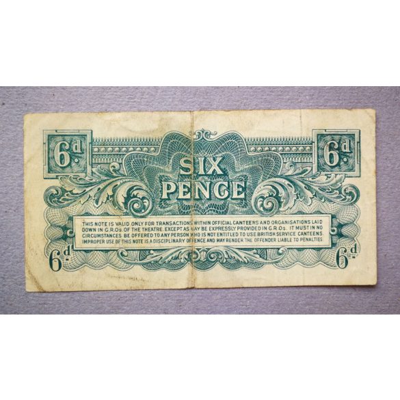 England 6 Pence 1961 F British Armed Forces