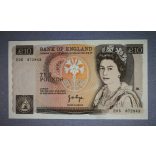 England 10 Pounds 1975 AUnc