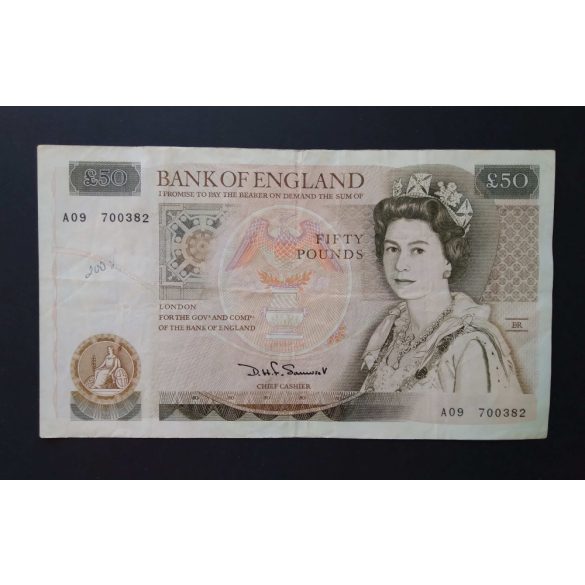 England 50 Pounds 1981-88 F+