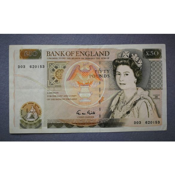 England 50 Pounds 1988 VF