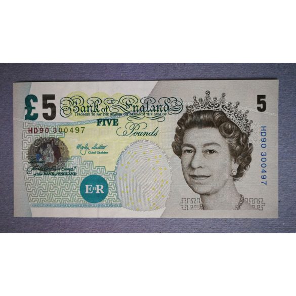 England 5 Pounds 2002 F+