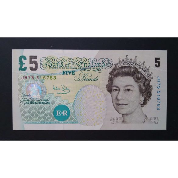 England 5 Pounds 2002 Unc