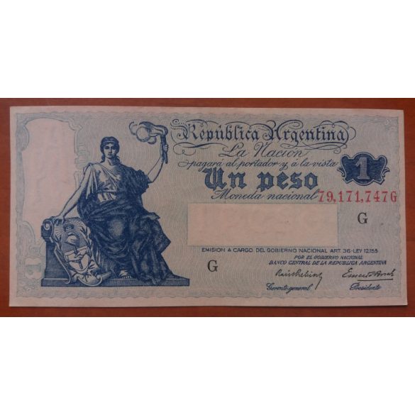 Argentína 1 Peso 1938 XF+