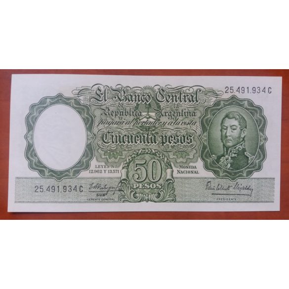 Argentína 50 Pesos 1963 UNC