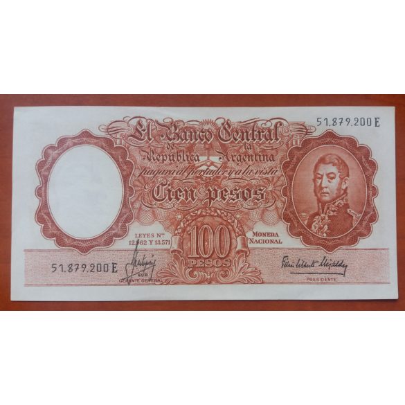 Argentína 100 Pesos 1965 XF