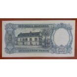 Argentina 5 Pesos overprint on 500 Pesos 1969 aUNC