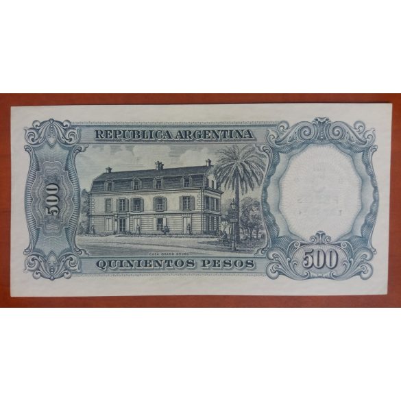 Argentina 5 Pesos overprint on 500 Pesos 1969 aUNC