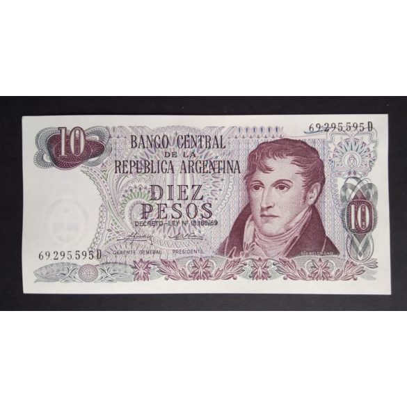 Argentina 10 Pesos 1975 Unc