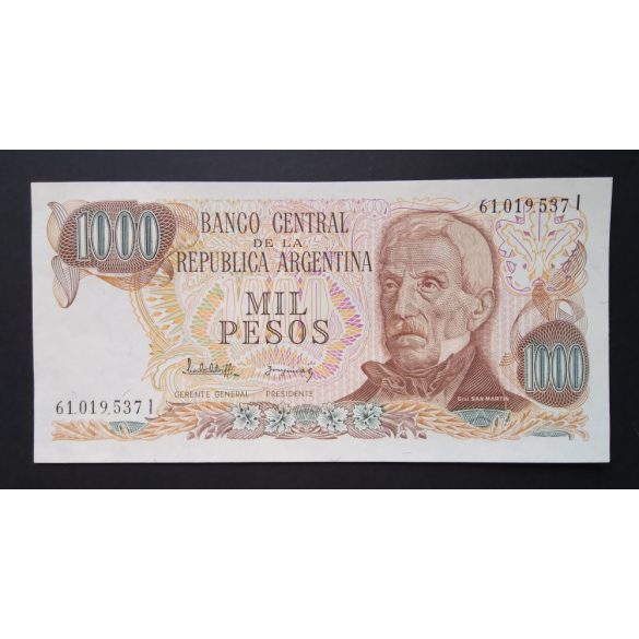 Argentína 1000 Pesos 1982 Unc