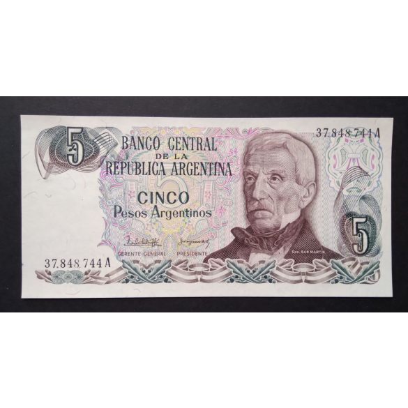 Argentina 5 Pesos 1983 Unc