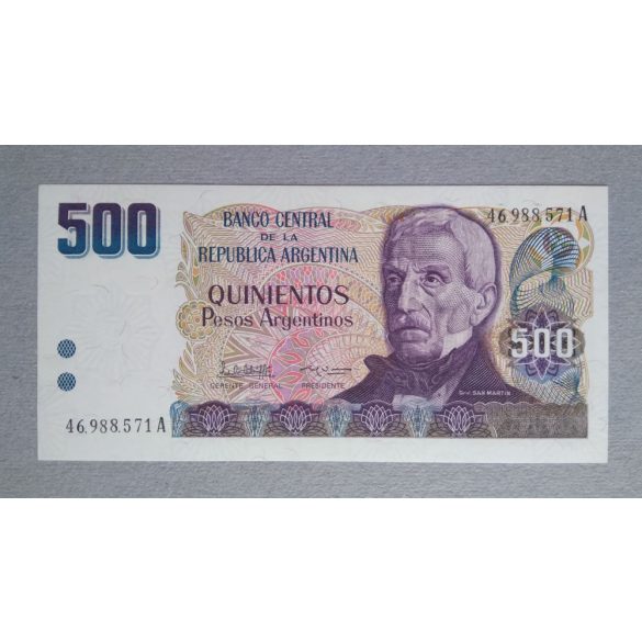 Argentína 500 Pesos 1984 Unc