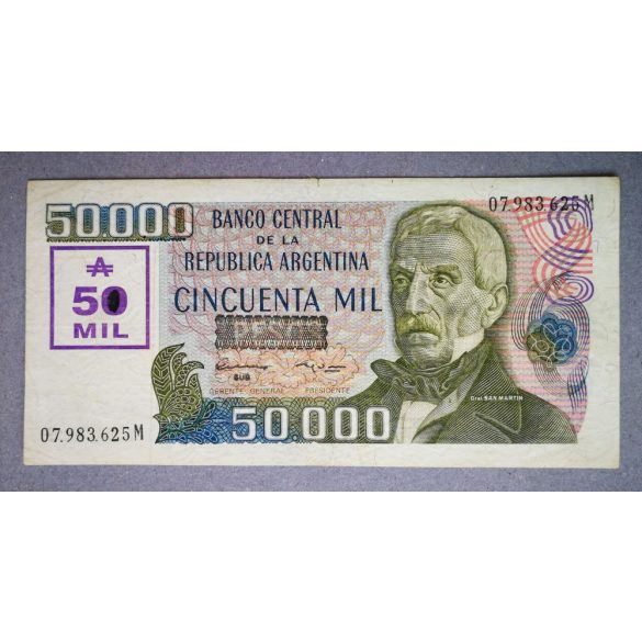 Argentína 50000 Australes 1989 VF