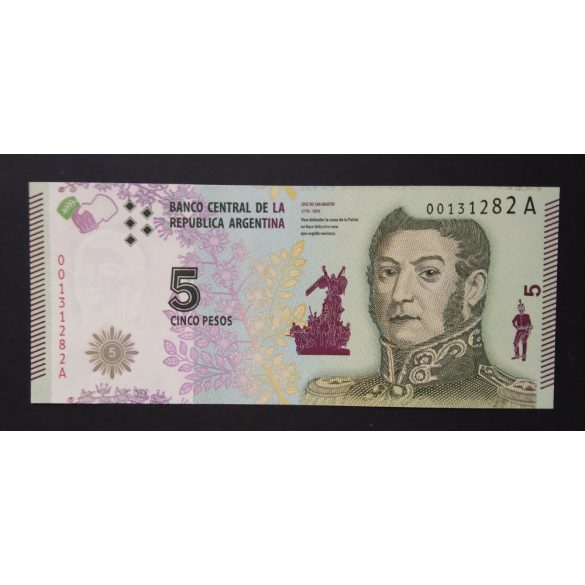 Argentína 5 Pesos 2015 Unc