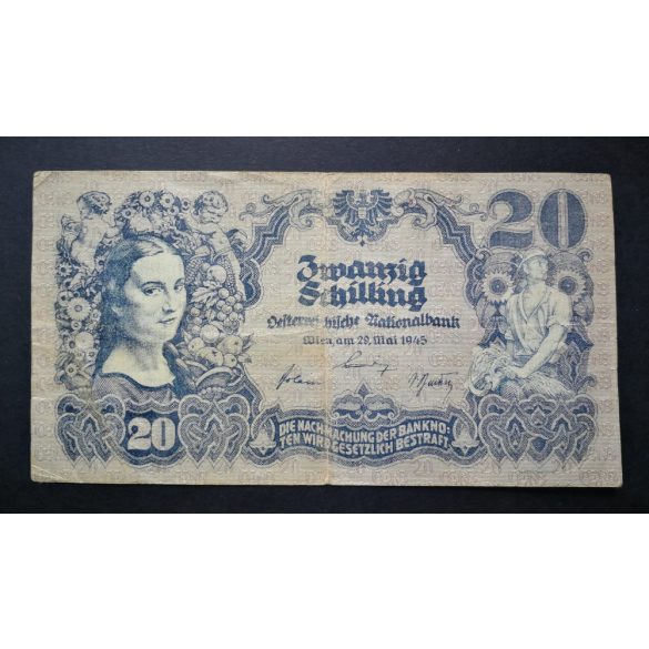 Ausztria 20 Schilling 1945 VF-