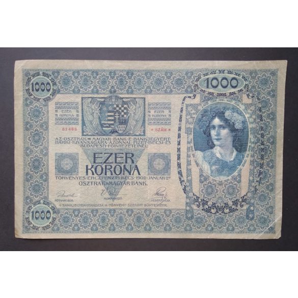 Ausztria-Magyarország 1000 Korona 1902 Deutschösterreich VF