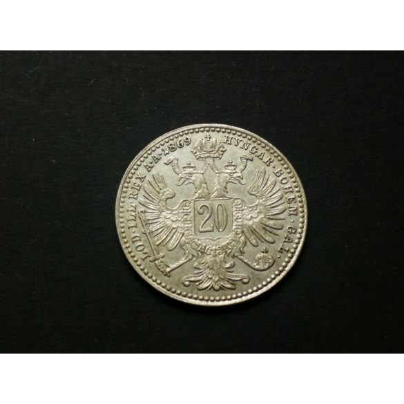 Austria-Hungary 20 Krajczár 1869 2.6 g silver