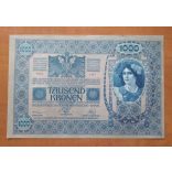 Ausztria-Magyarország 1000 Korona 1902 Deutschösterreich felülbélyegzés XF+