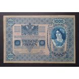 Ausztria-Magyarország 1000 Korona 1902 Deutschösterreich Aunc