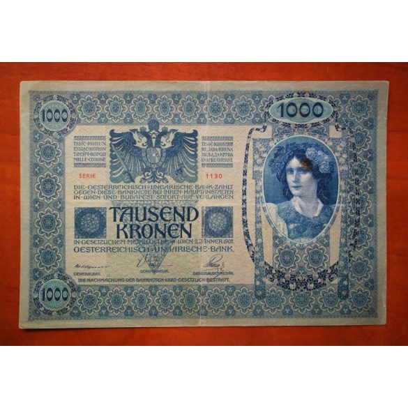 Ausztria-Magyarország 1000 Korona 1902 F+