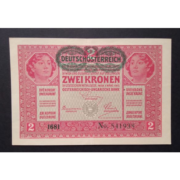 Ausztria-Magyarország 2 Korona 1917 Deutschösterreich XF