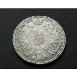 Ausztria-Magyarország Ferenc József 20 Krajcár 1869 2,6 g ezüst