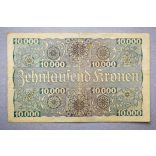 Austria 10000 Kronen 1924 with Ein Schilling overprint F