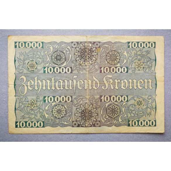 Austria 10000 Kronen 1924 with Ein Schilling overprint F