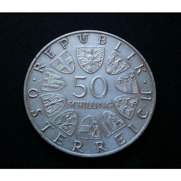 Ausztria 50 schilling 1965 20,04 g ezüst