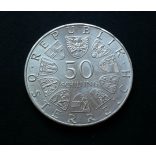 Ausztria 50 schilling 1974 ezüst