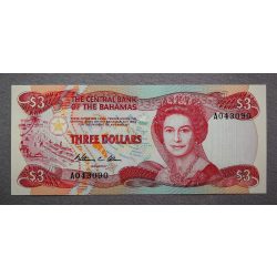 Bahamas 3 Dollars 1984 Unc